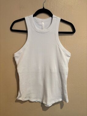 Fabletics White Ribbed High-Neck Tank Top, NWT size XL